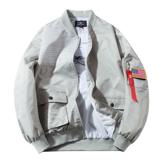 Men Bomber Jacket Casual Big Size Mens Jackets Coats Print Baseball Jacket Man Streetwear Plus Size chaqueta bomber hombre,ZA231