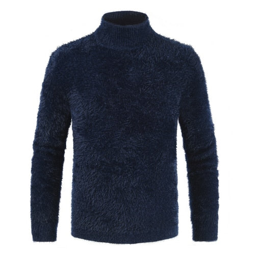 AKSR Men's Turtleneck Knitted Sweater Cashmere Wool Winter Sweater Men 2019 Turtleneck Pullover Man Swetry Pull Col Roul Homme