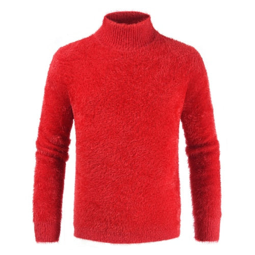 AKSR Men's Turtleneck Knitted Sweater Cashmere Wool Winter Sweater Men 2019 Turtleneck Pullover Man Swetry Pull Col Roul Homme