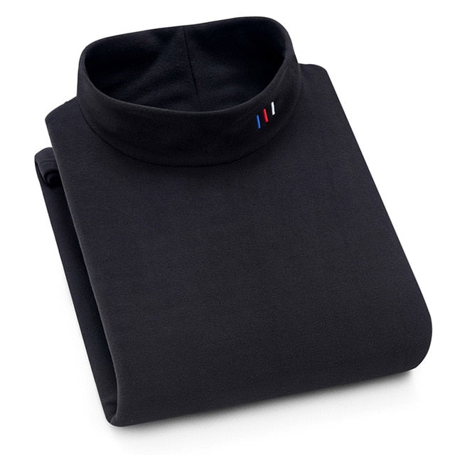 Aoliwen fleece lining turtleneck Sweatshirt Sweater winter Plus velvet thickening keep warm Soft long sleeve fit good quality