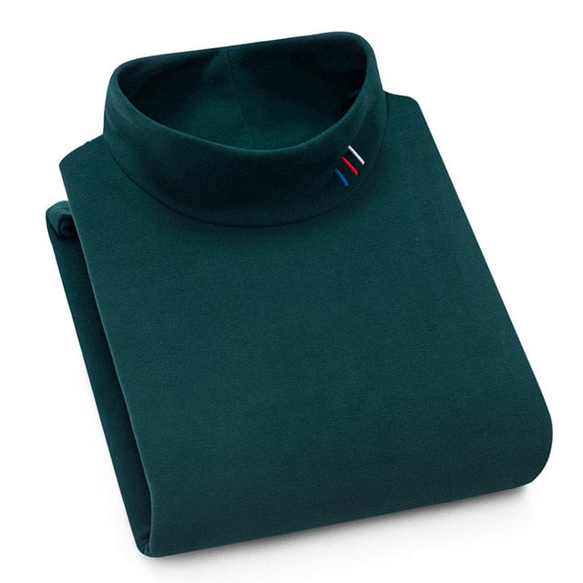 Aoliwen fleece lining turtleneck Sweatshirt Sweater winter Plus velvet thickening keep warm Soft long sleeve fit good quality