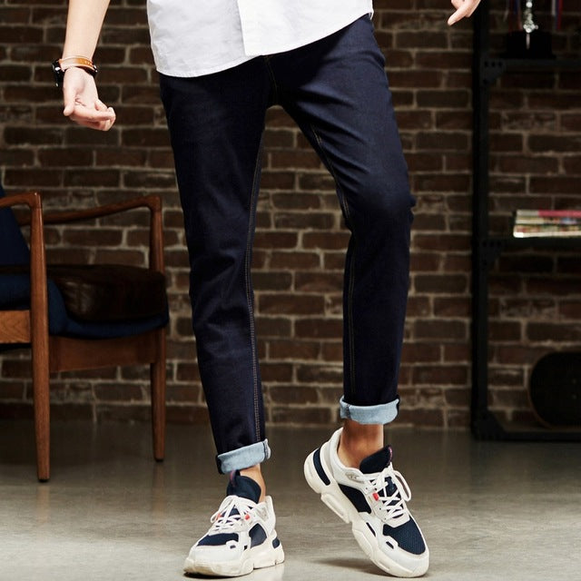 Metersbonwe Straight Jeans Men 2019 Autumn New Casual Youth Trend Slim Jeans Mens  Pants Men Trousers