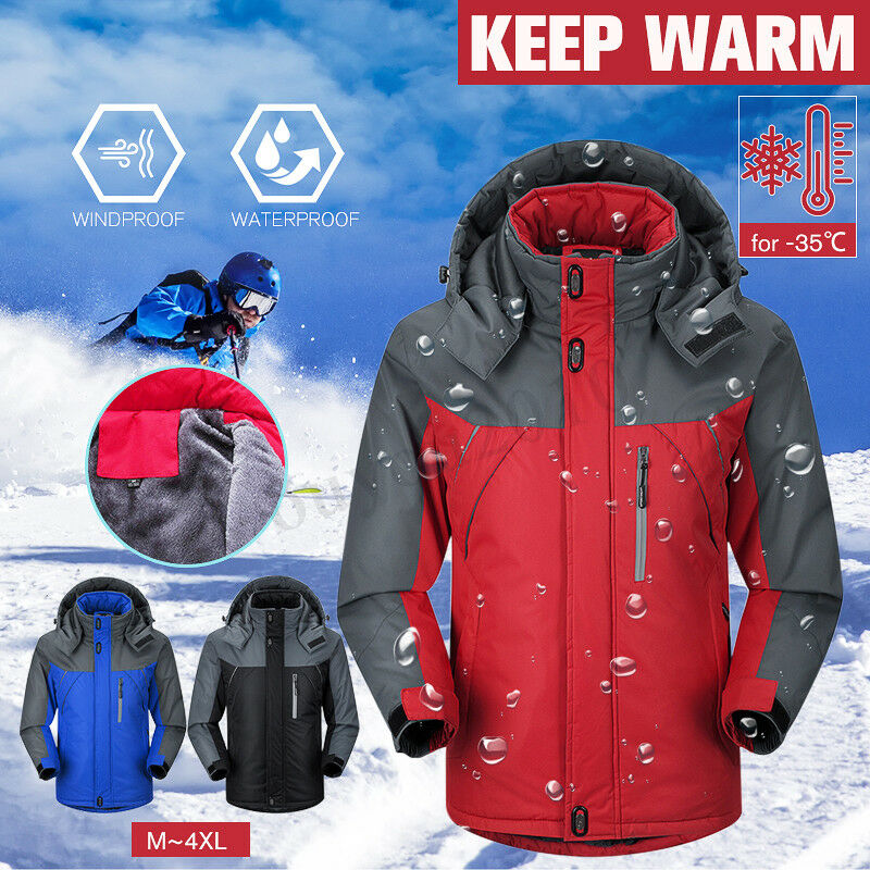 2019 New Brand Winter Jacket Men Women Fashion Warm Outdoor Jackets Fleece Lined Waterproof Ski Snowboard Coat Plus Size M-5XL