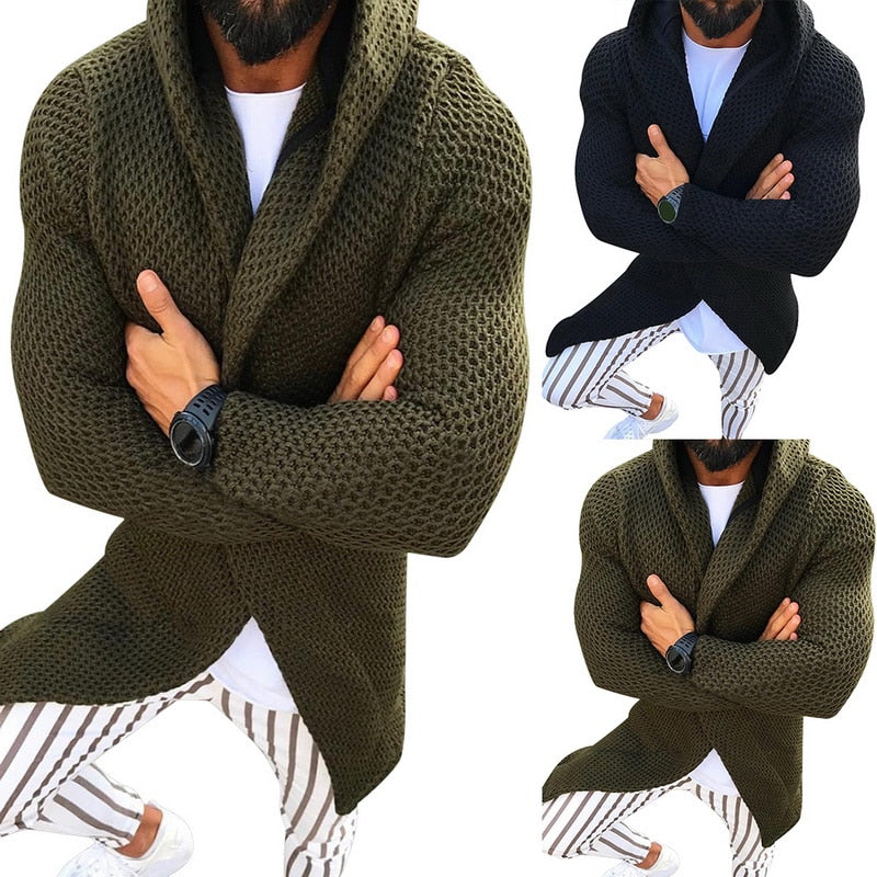 MJARTORIA Men Cardigan Long Sleeve Sweater Coat with Pocket 2019 New Fashion Winter and Autumn Casual Solid Color Cardigans Pull