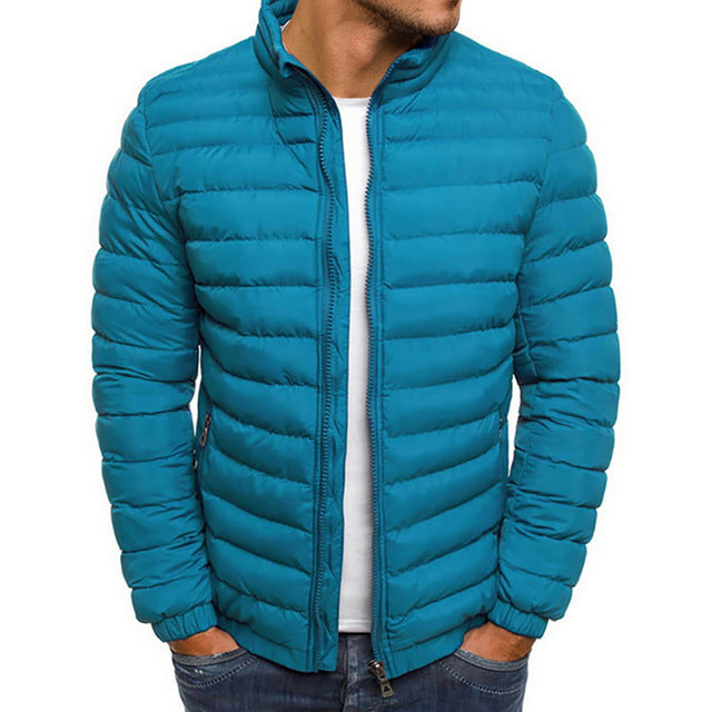 2019 New Fashion Slim Coats parkas Men's Lightweight Windproof Packable Jacket Solid winter Warm Hip Hop Male Jackests Outwear