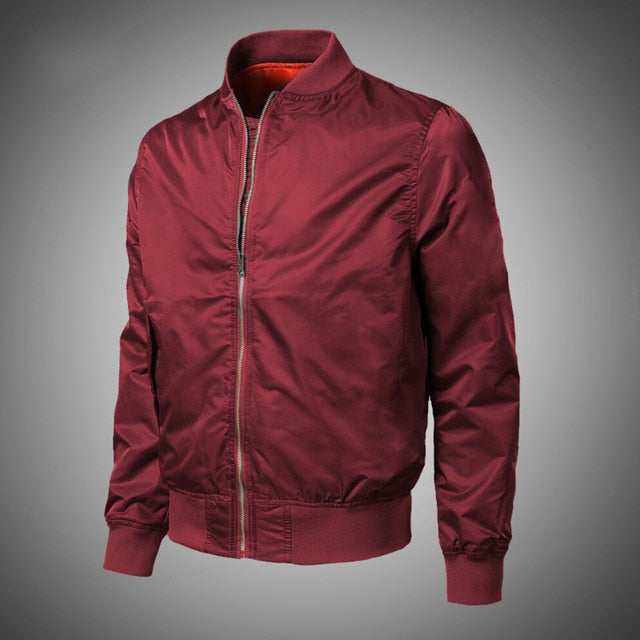 Fashion Varsity Jacket Men 2019 New Casual Solid Military Jackets Mens Zipper Coat Outwear Slim Fit Spring Autumn Brand Clothing