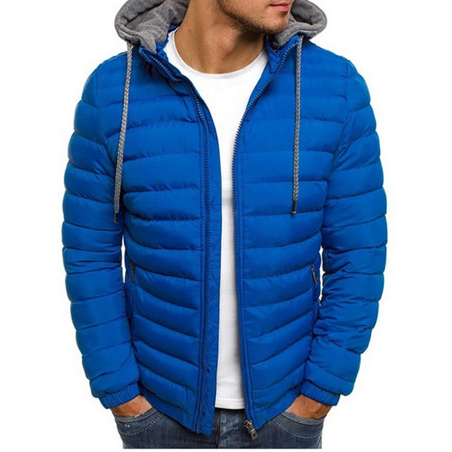 2019 New Fashion Slim Coats parkas Men's Lightweight Windproof Packable Jacket Solid winter Warm Hip Hop Male Jackests Outwear