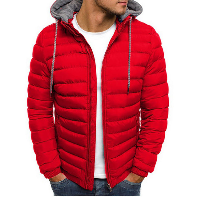 2019 New Fashion Slim Coats parkas Men's Lightweight Windproof Packable Jacket Solid winter Warm Hip Hop Male Jackests Outwear