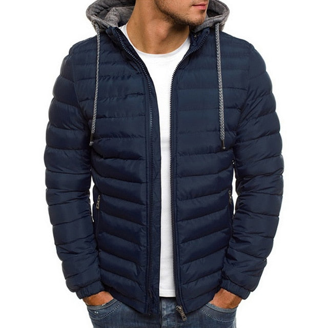 2019 New Fashion Slim Coats parkas Men's Lightweight Windproof Packable Jacket Solid winter Warm Hip Hop Male Jackests Outwear