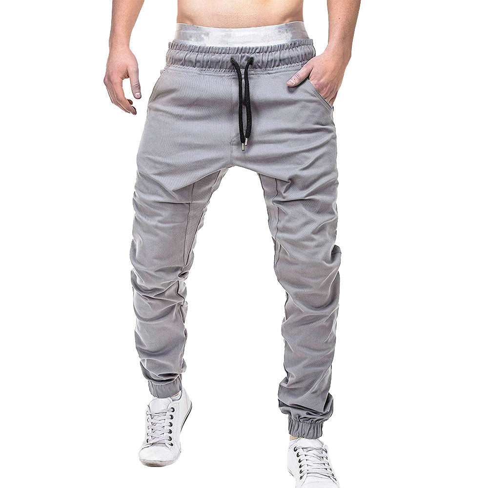Men Sweatpants Autumn Slacks jeans men pants Polyester Casual Elastic Jogging Sport pants men cotton Solid Baggy Pocket Trousers