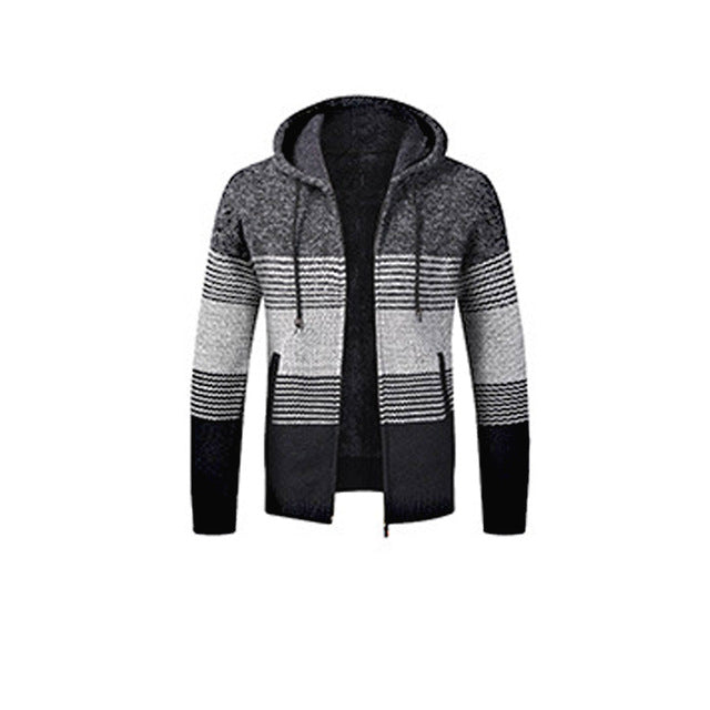 2020 Winter Mens Coats and Jackets Casual Patchwork Hooded Zipper Coats Men Fashion Thick Wool Jacket Men Streetwear