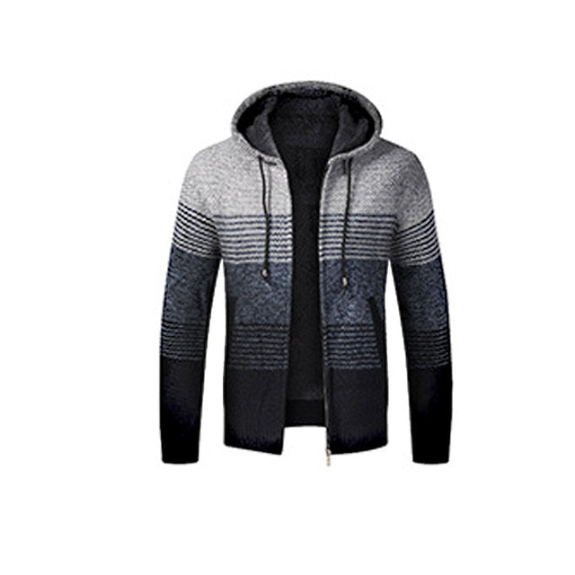 2020 Winter Mens Coats and Jackets Casual Patchwork Hooded Zipper Coats Men Fashion Thick Wool Jacket Men Streetwear