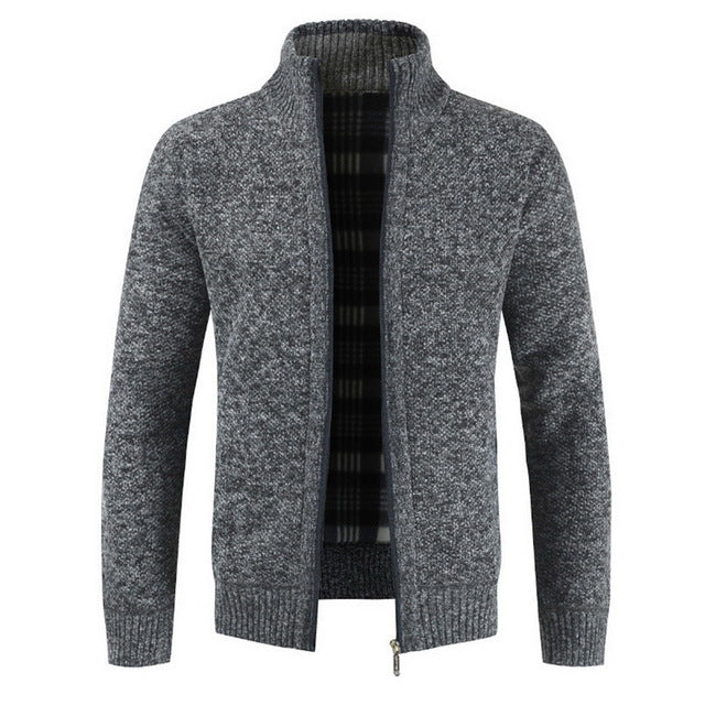 MJARTORIA Men Cardigan Long Sleeve Sweater Coat with Pocket 2019 New Fashion Winter and Autumn Casual Solid Color Cardigans Pull