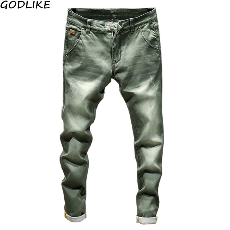 Fashion Men Casual Jeans Slim fit Trousers Tight Pants / Skinny Jeans Men Straight Mens Denim Jeans / Male Stretch Trouser Pants