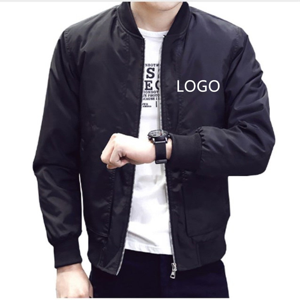 2020 New Jacket OEM logo DIY Men Casual Fashion Spring Sportswear Mens Jackets Customized Own design Jacket MOQ 2pcs