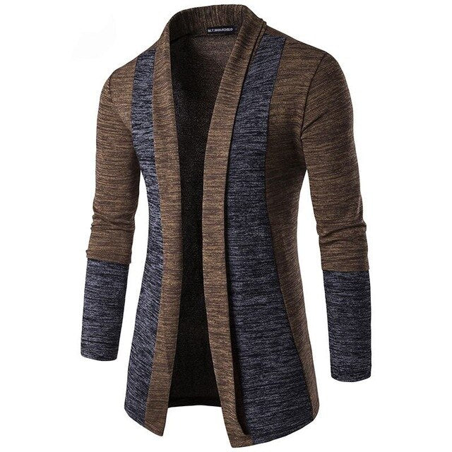 Mens sweaters 2018 Autumn mens v-neck long sleeve patchwork knitted coats casual mens cardigan knitting sweaters fashion spring