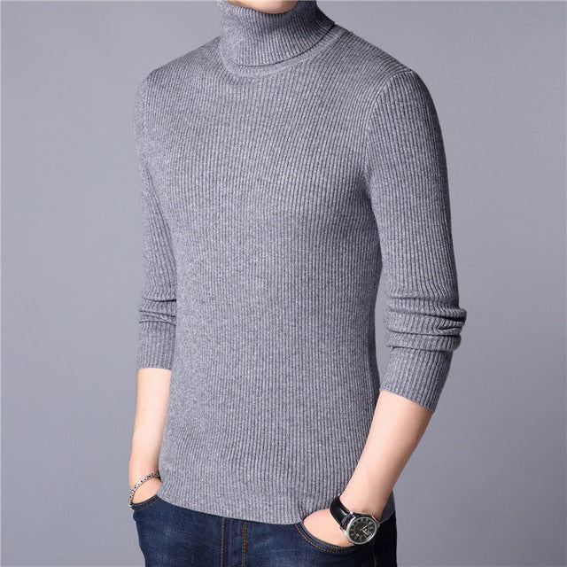 Christmas Sweater Men Clothes 2019 Winter Thick Warm Mens Sweaters Casual Classic Turtleneck Cashmere Pullover Men J741