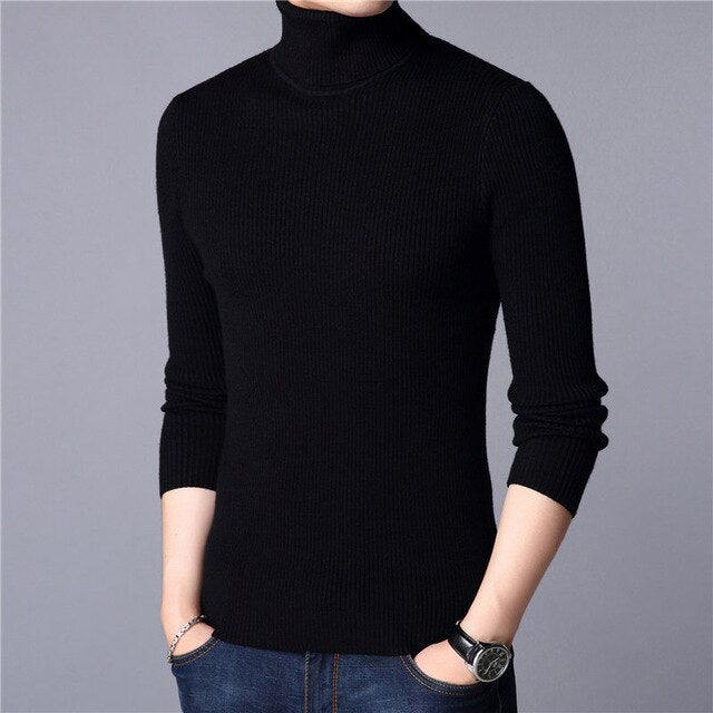 Christmas Sweater Men Clothes 2019 Winter Thick Warm Mens Sweaters Casual Classic Turtleneck Cashmere Pullover Men J741