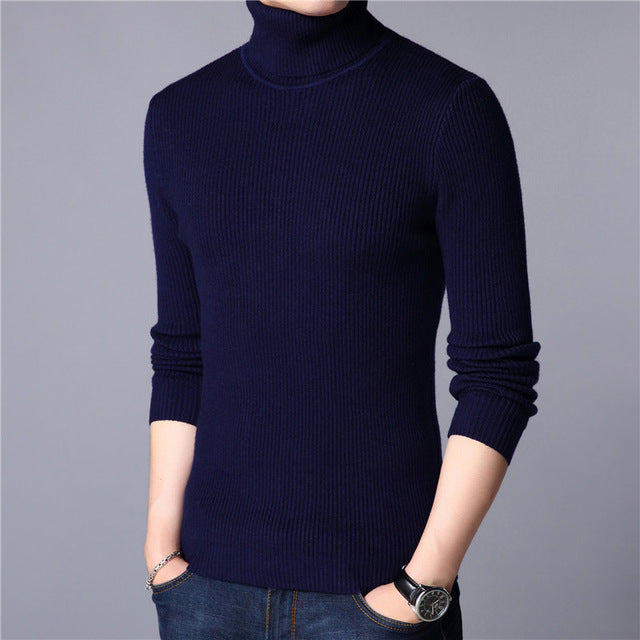 Christmas Sweater Men Clothes 2019 Winter Thick Warm Mens Sweaters Casual Classic Turtleneck Cashmere Pullover Men J741