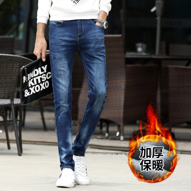Fashion Men Casual Stretch Skinny Jeans Bound Feet Trend Youth Cowboy Long Pants Male Hiphop Skinny Jeans For Men Streetwear