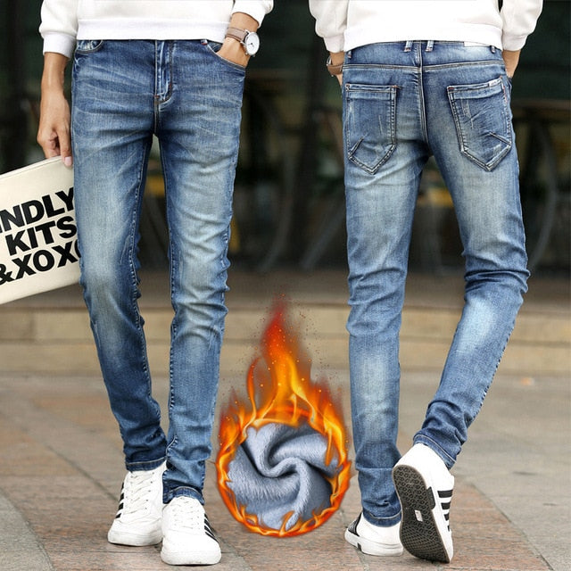 Fashion Men Casual Stretch Skinny Jeans Bound Feet Trend Youth Cowboy Long Pants Male Hiphop Skinny Jeans For Men Streetwear