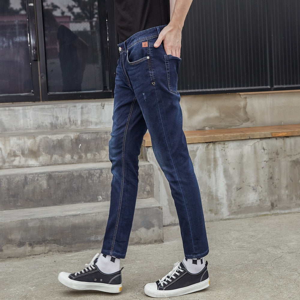 Metersbonwe Straight Jeans Men 2019 Autumn New Casual Youth Trend Slim Jeans Mens  Pants Men Trousers